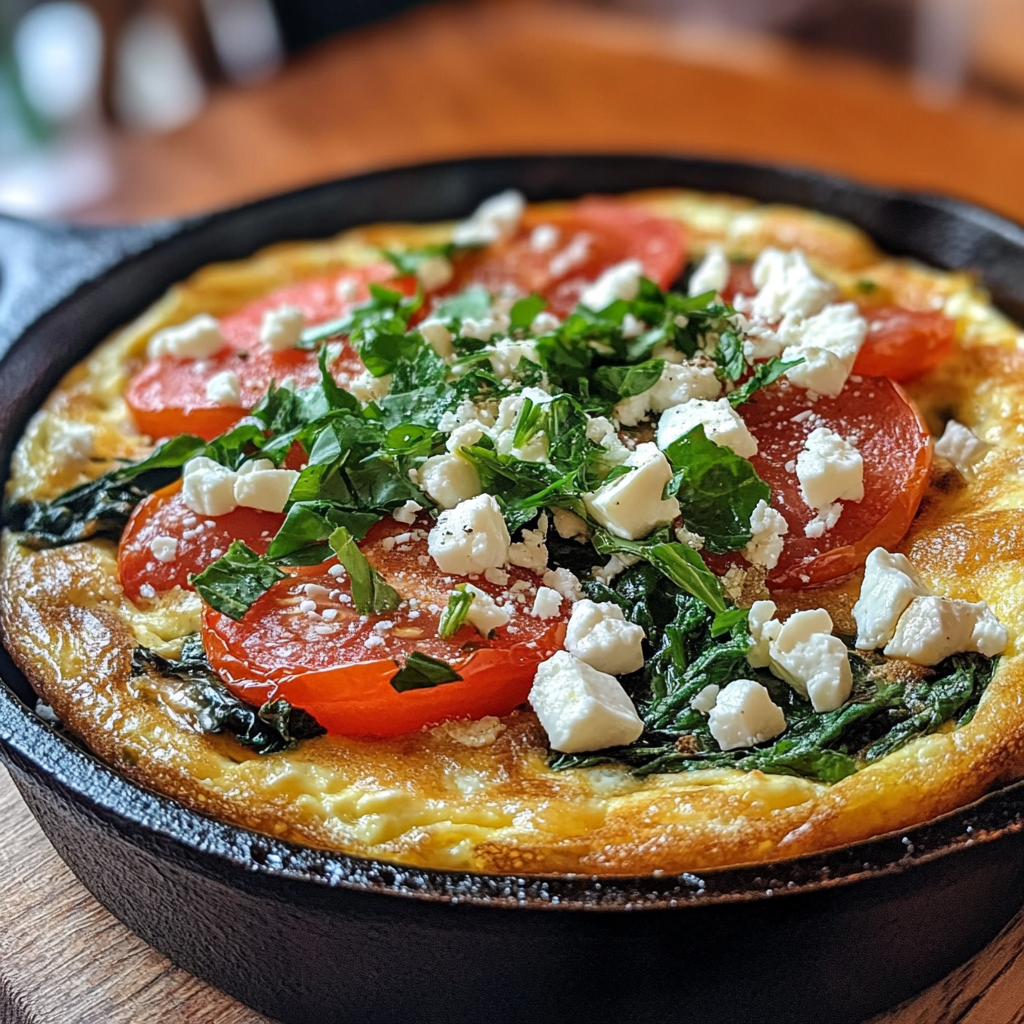 perfect egg white frittata in cast iron skillet