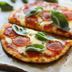 cottage cheese pizza crust with healthy toppings